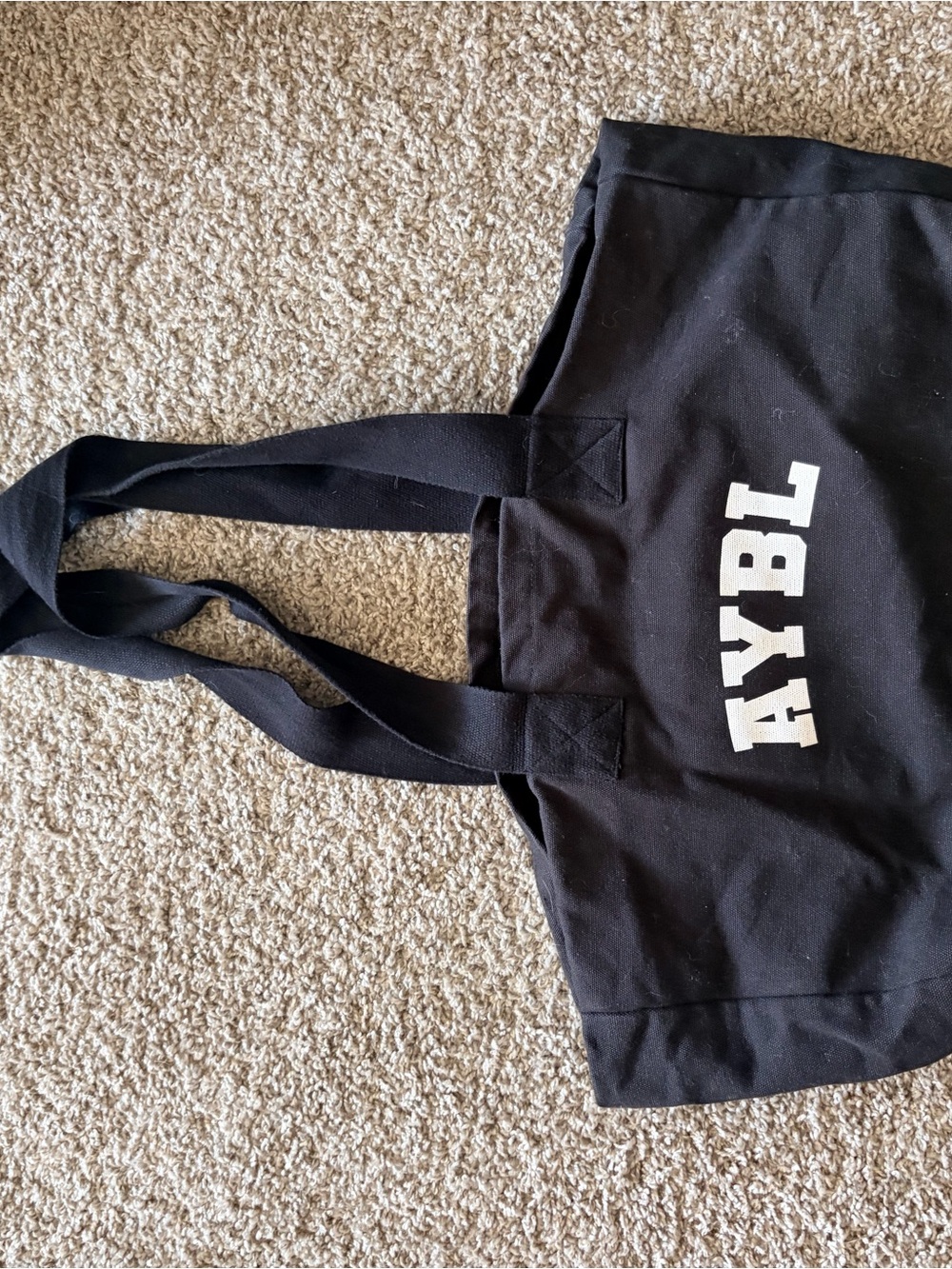 AYBL Black Canvas Tote Bag - Picture 1 of 2